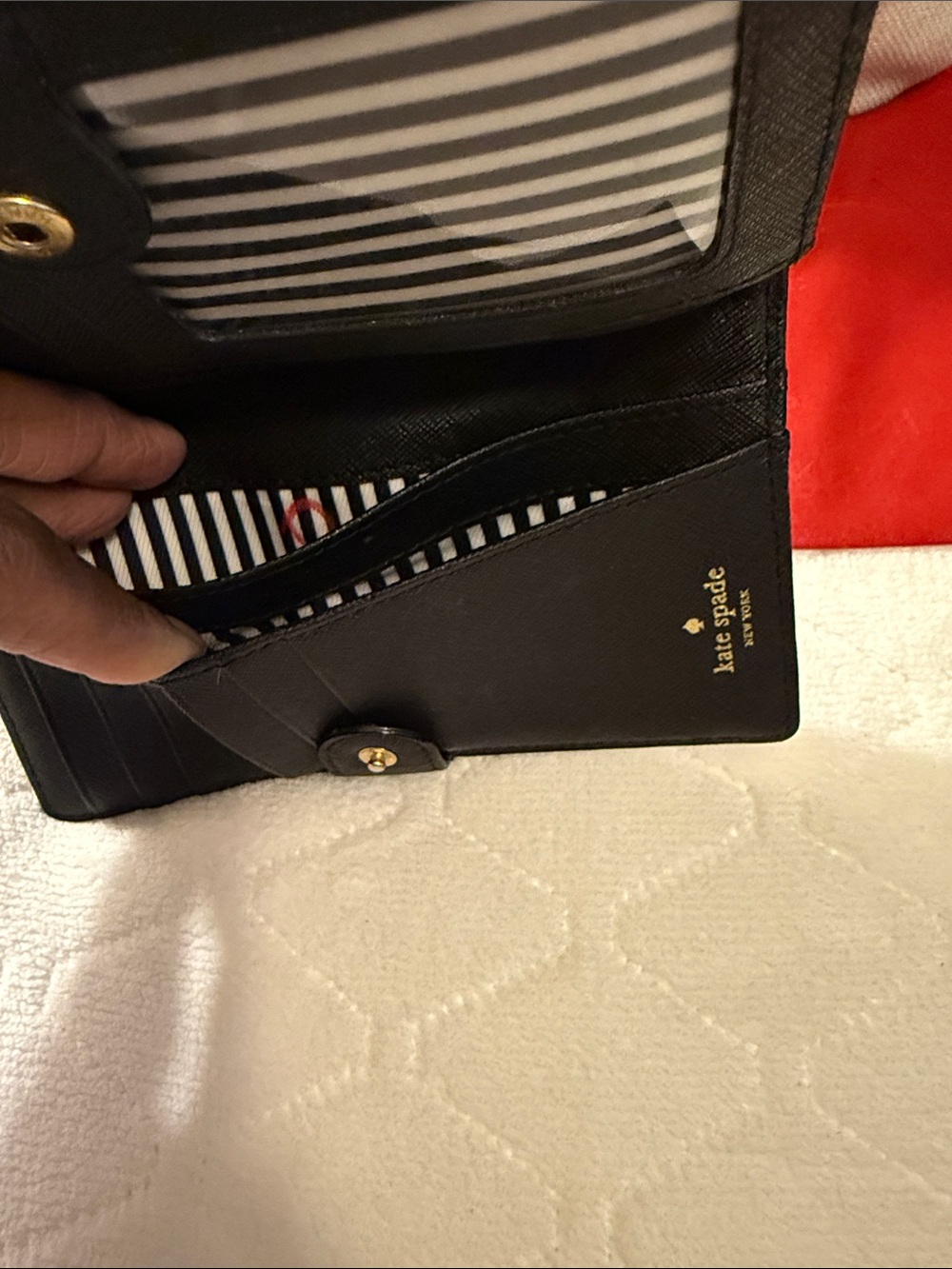 kate spade Black Wallet with Gold Logo - Picture 7 of 8